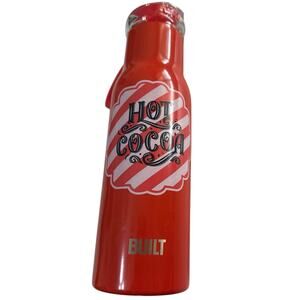 Built Insulated 18oz stainless steel Hot Cocoa  thermos w/flip top Red NWT